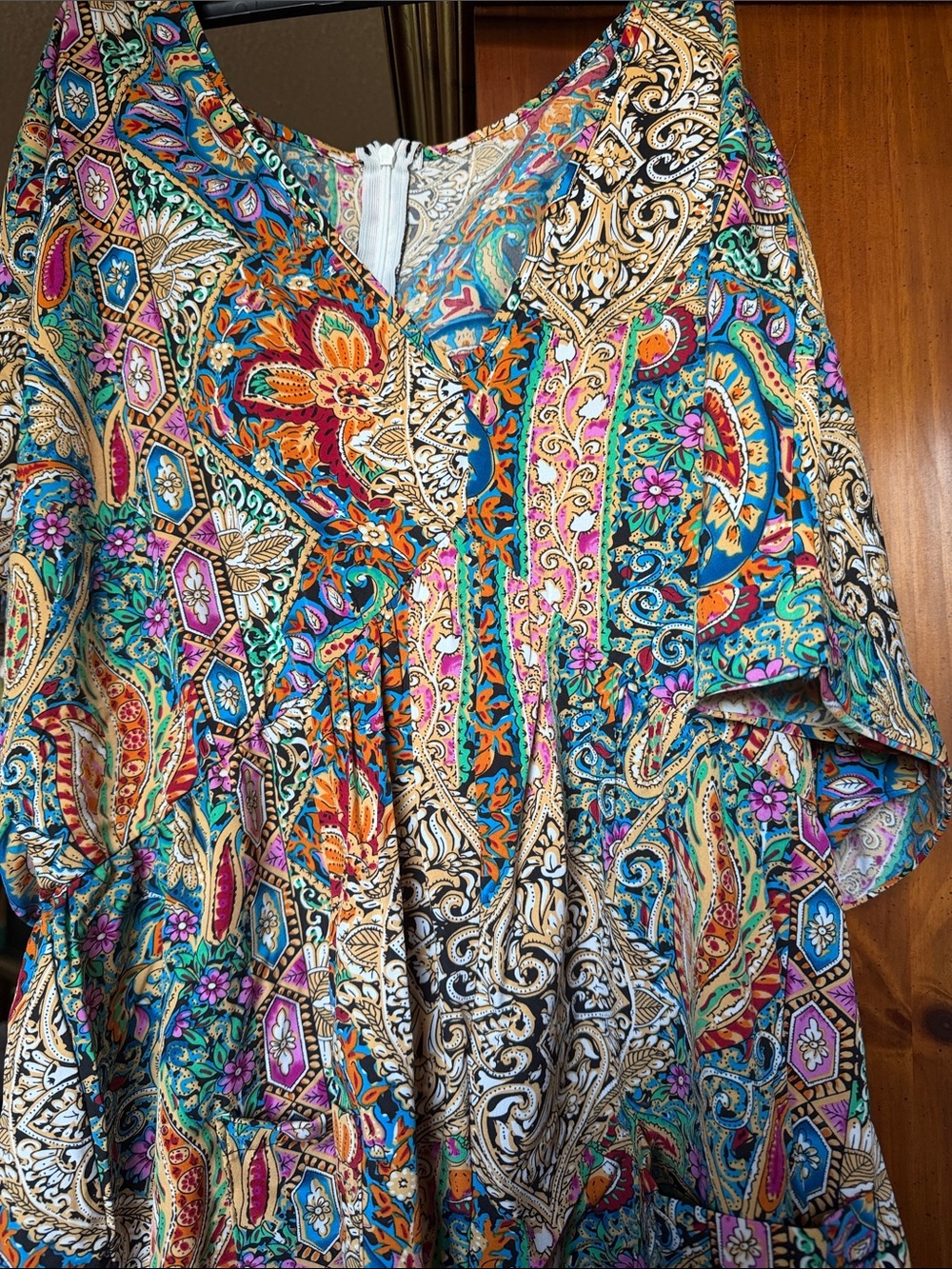 SHEIN Paisley Midi shorts jumper in Blue & Multicolor Size 2XL Like New